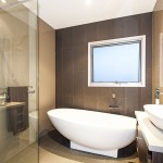 Modern bathroom ideas for custom built home in Maribyrnong, Melbourne