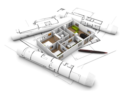 House floor plan scrolls around model home