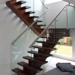 Staircase | Timber Centre Spine | Glass Balustrades
