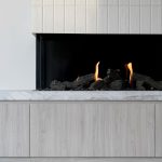 luxury home with inbuilt modern fireplace and minimalist beautiful design