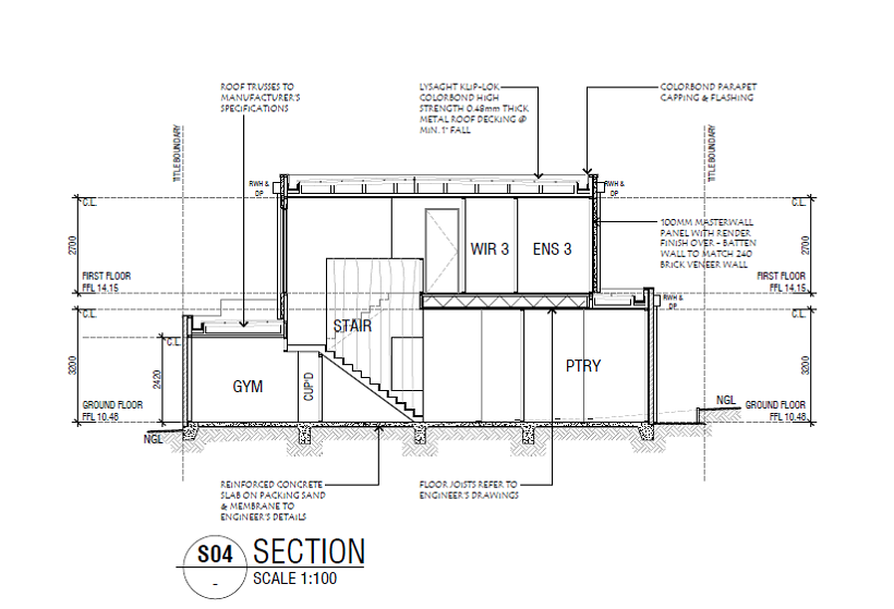 Custom Home Floor Plans Showing Cross Section